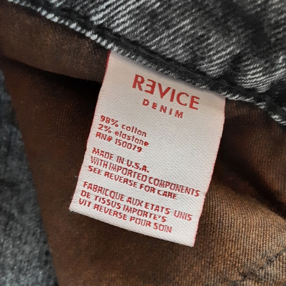 ☆ SOLD! ☆ REVICE True Love / Checkmate High Rise Button Fly Two Tone Straight Le - Picture 8 of 10